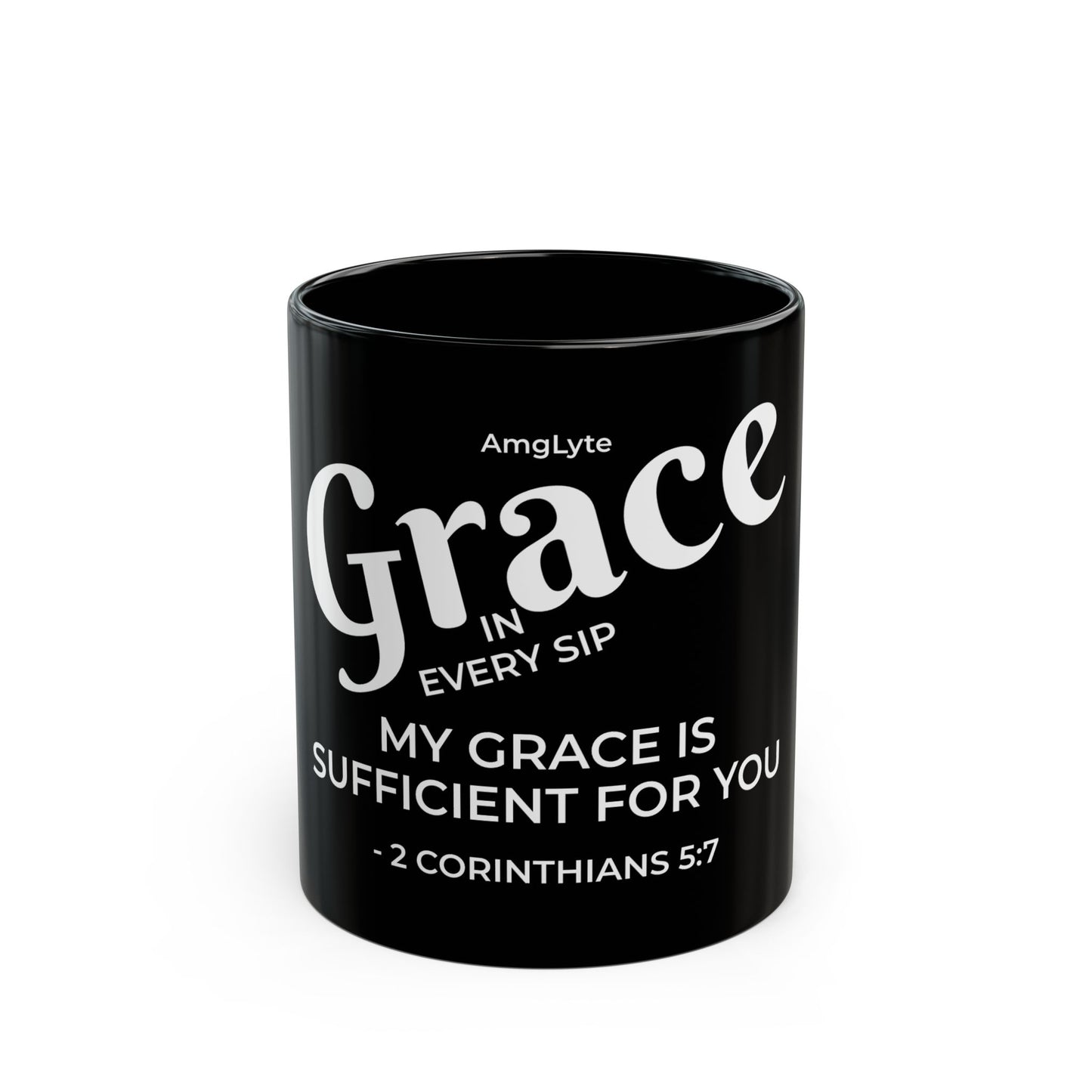 Grace in Every Sip | Black Mug