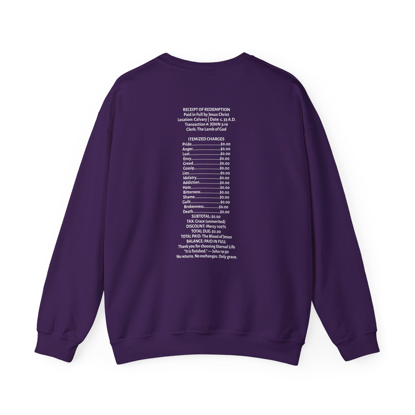 Receipt of Redemption | Crewneck