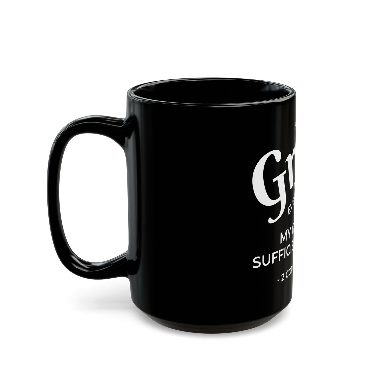 Grace in Every Sip | Black Mug