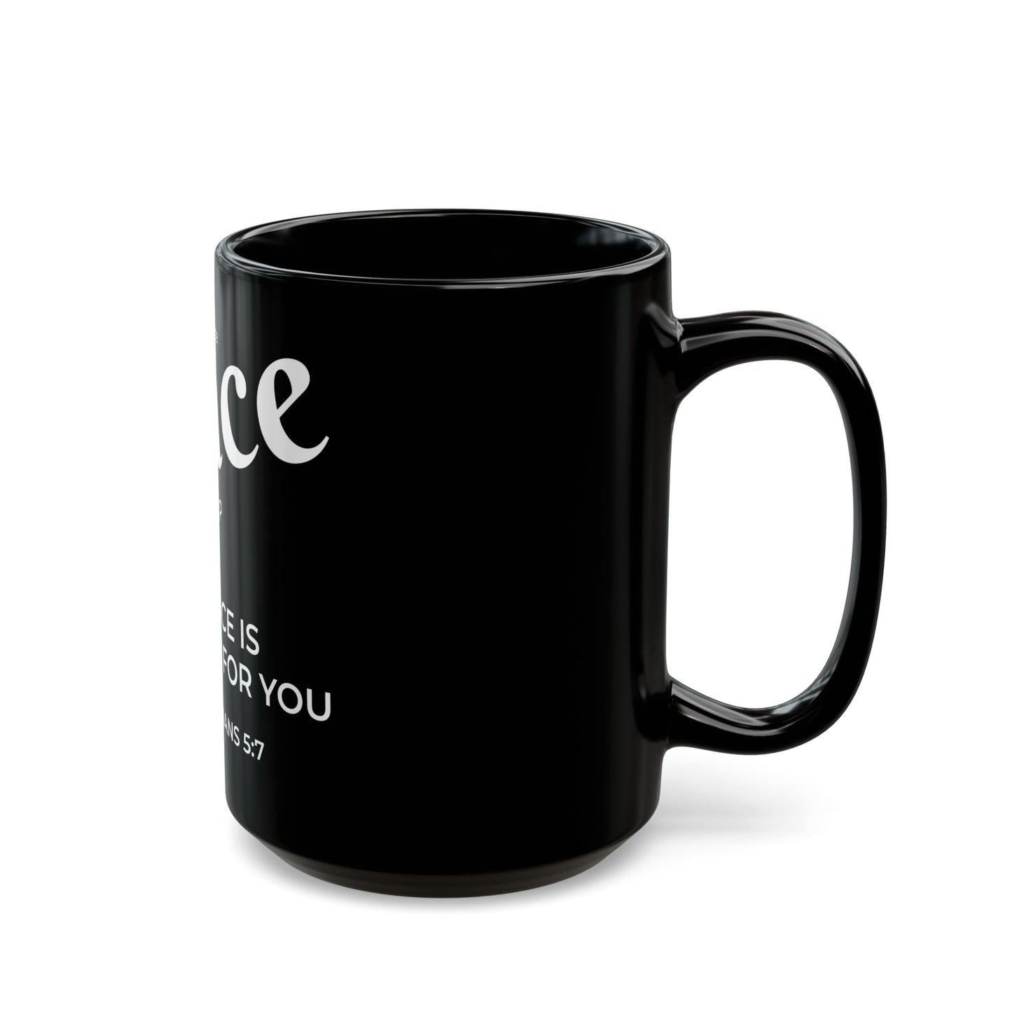 Grace in Every Sip | Black Mug