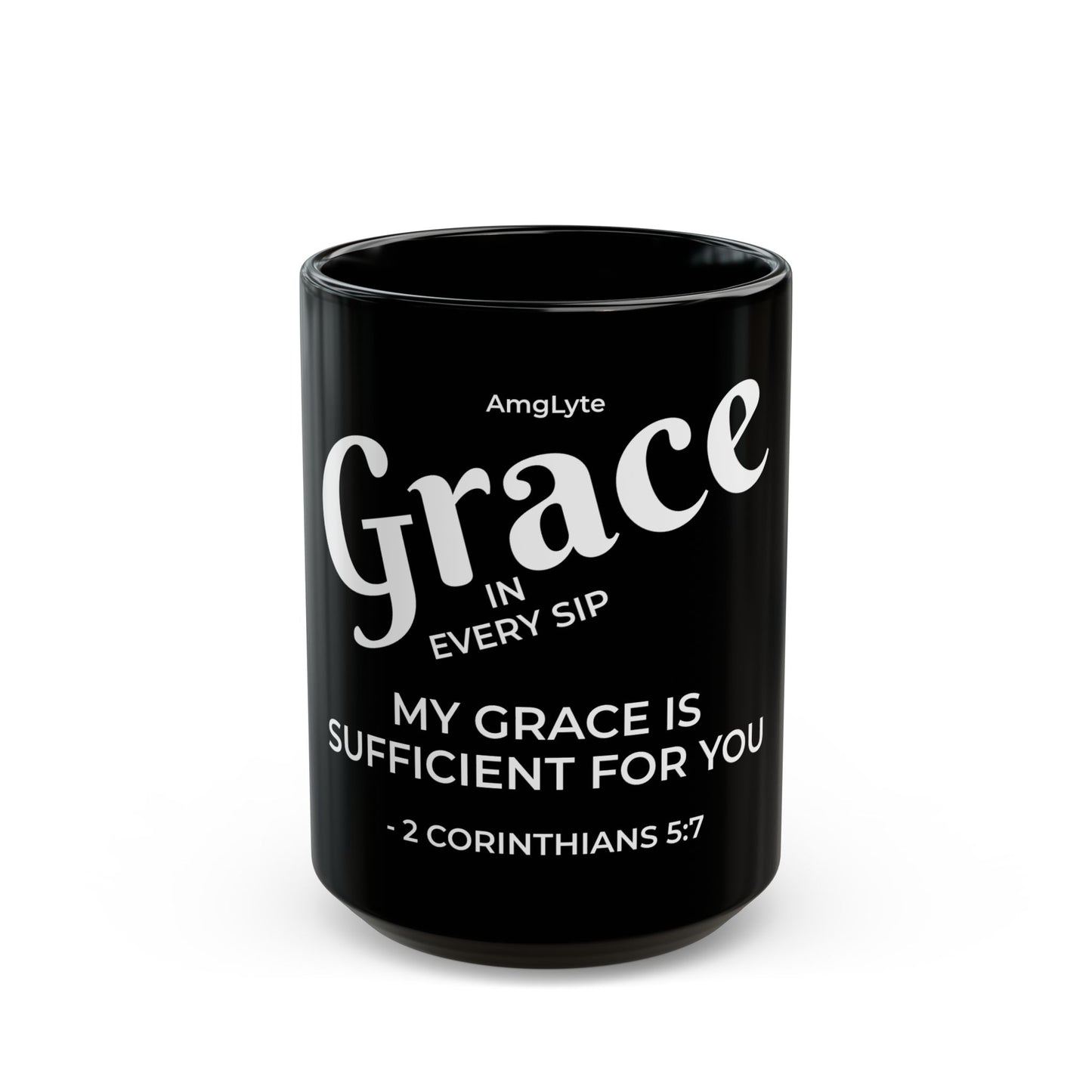 Grace in Every Sip | Black Mug