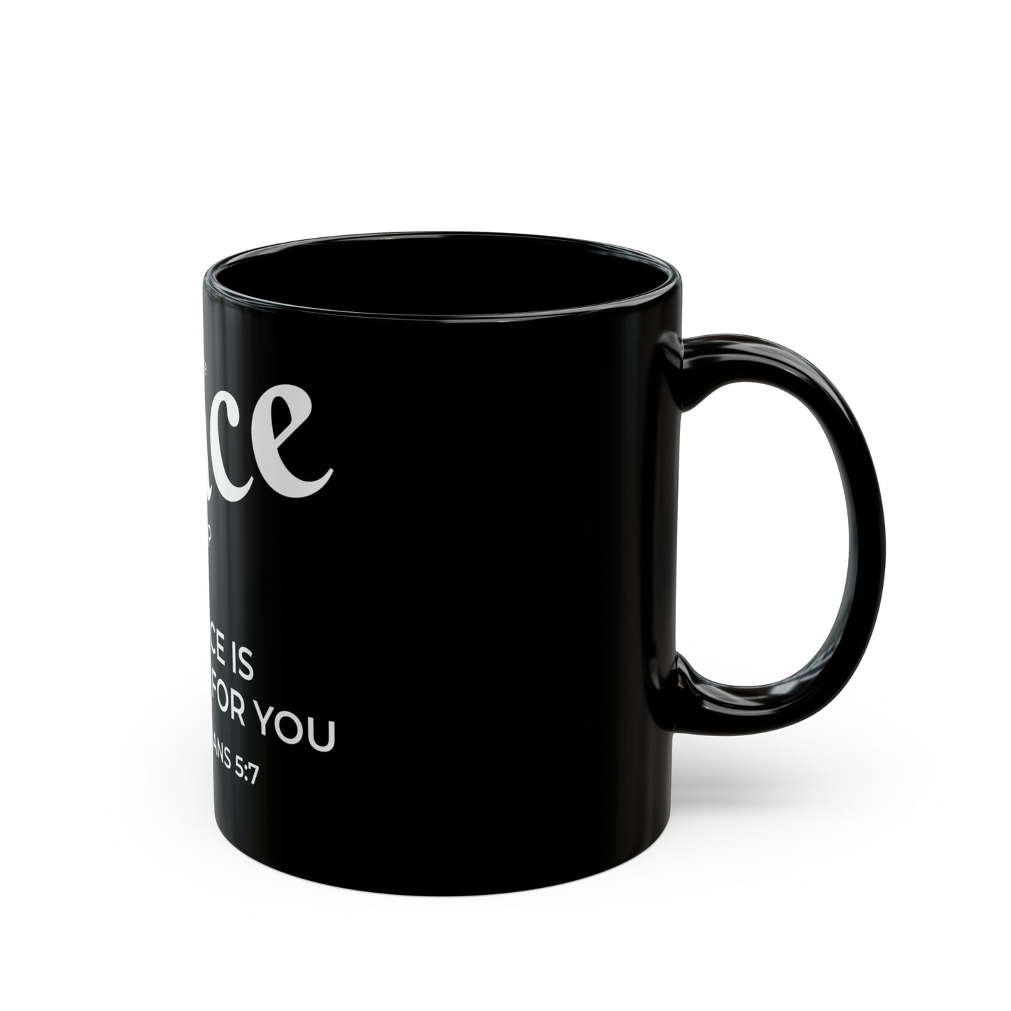 Grace in Every Sip | Black Mug