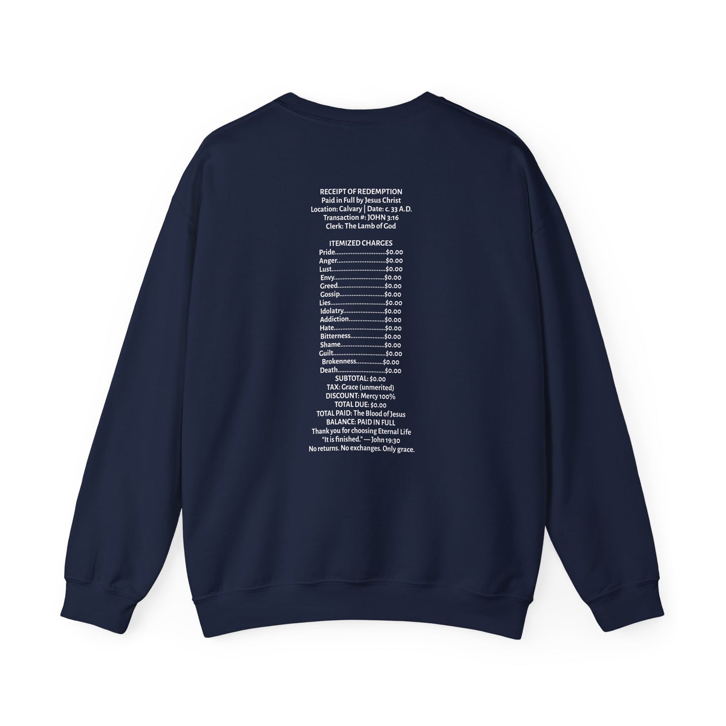 Receipt of Redemption | Crewneck
